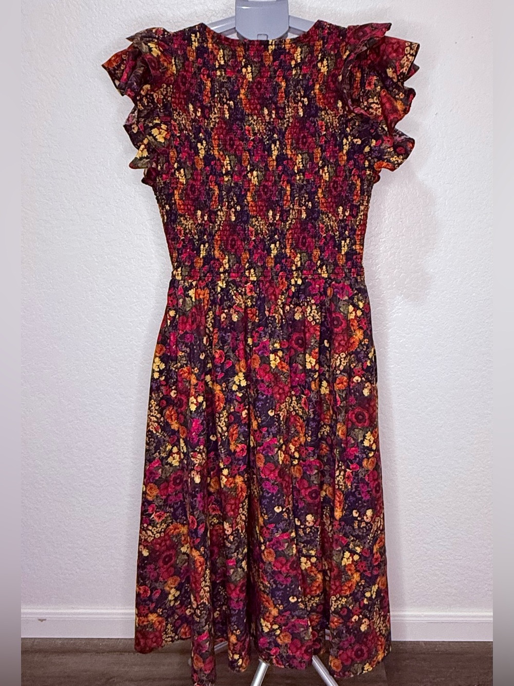 Ivy City Co Hattie Dress in “Night Garden” Floral Smocked Midi Sz-XL - Picture 5 of 9